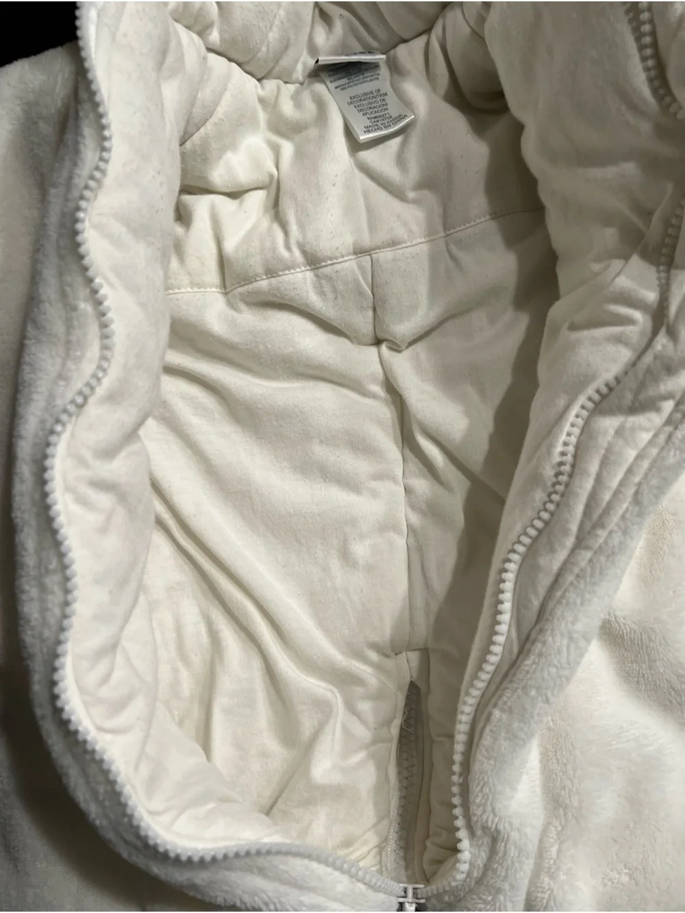Cozy White Baby One-Piece Hooded Snowsuit